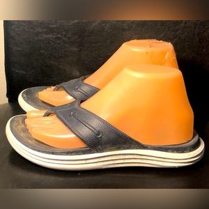 SPERRY TOP SIDER MENS NAVY BLUE FLIP FLOPS THONG SANDALS SIZE 6